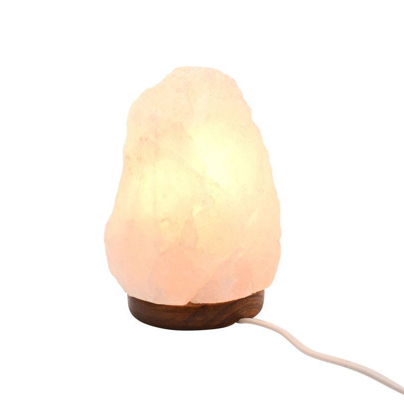 Serenity-saltlampe af naturligt hvidt stensalt � 1-2 kg
