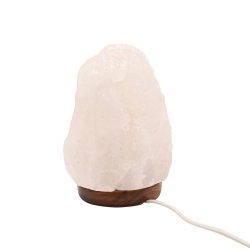 Serenity-saltlampe af naturligt hvidt stensalt � 1-2 kg