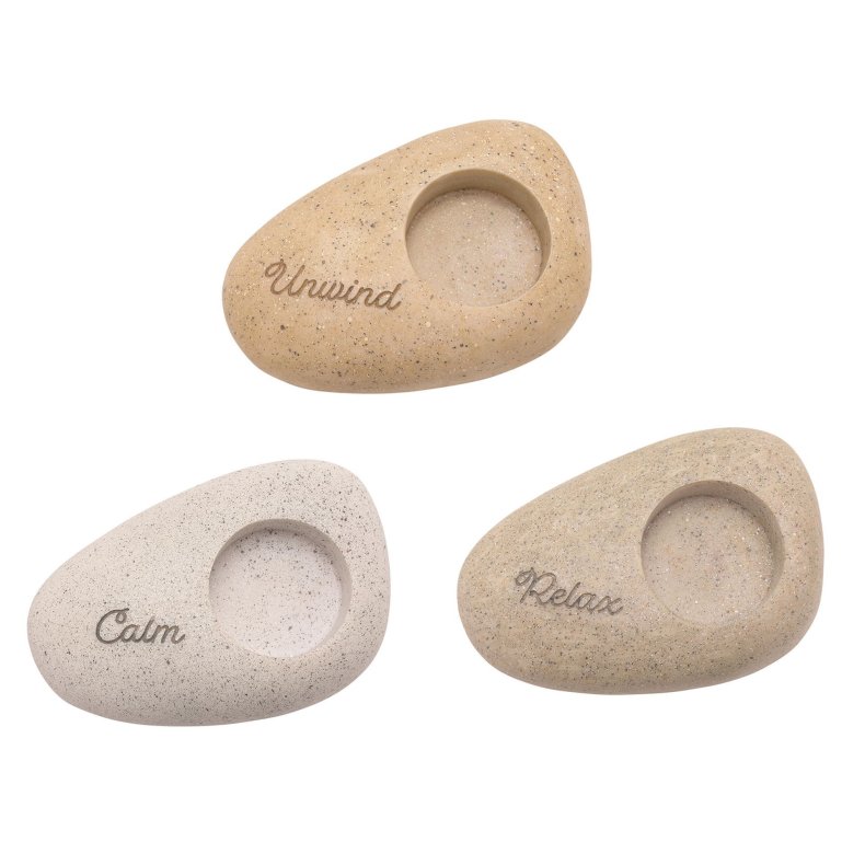 JULIANA AFSLAPPENDE PEBBLE LYSESTAGER 3 set