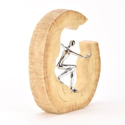 HESTIA ENKELT SLVFIGUR I BARK ORNAMENT 21,5 CM